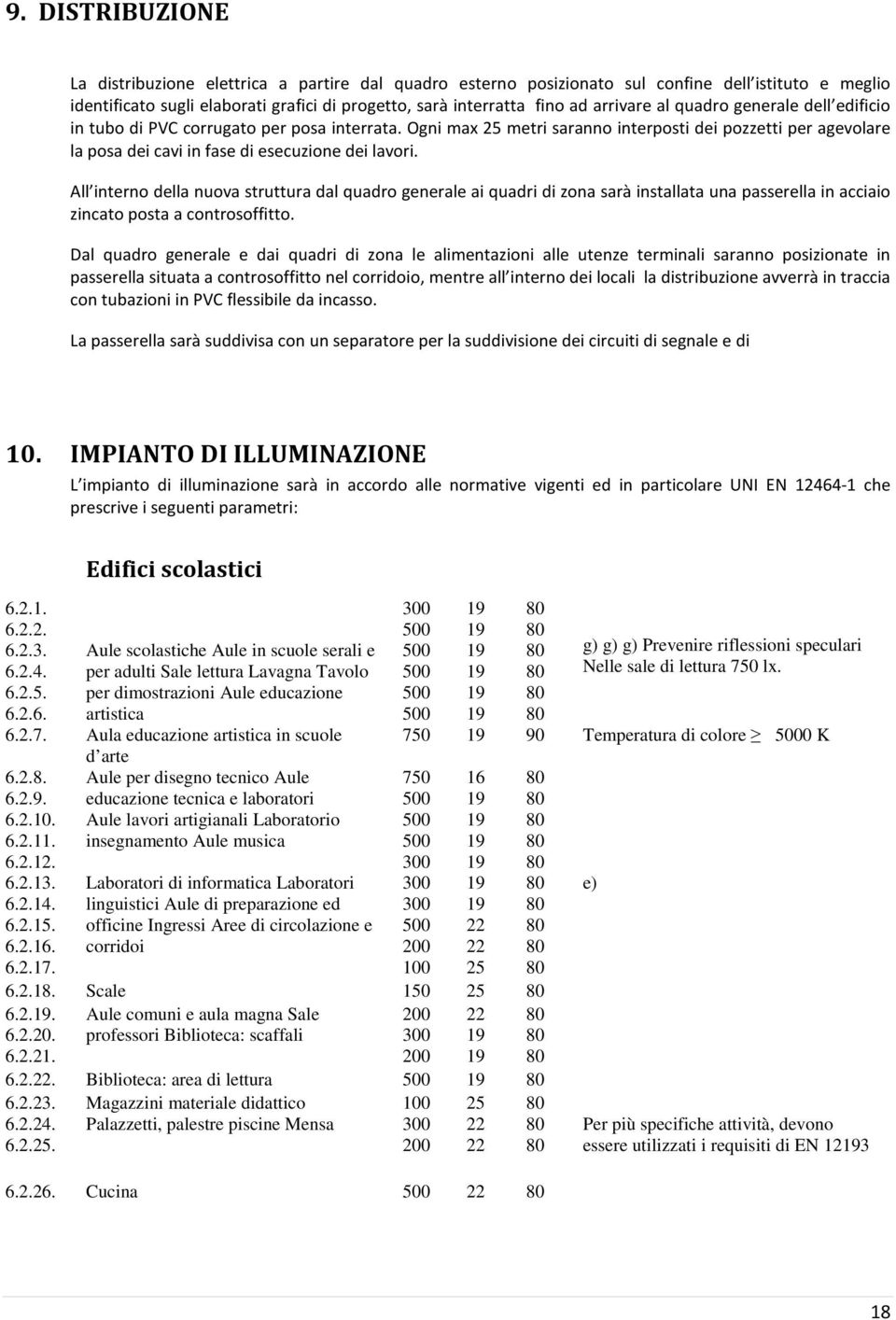 Ogni max 25 metri saranno interposti dei pozzetti per agevolare la posa dei cavi in fase di esecuzione dei lavori.