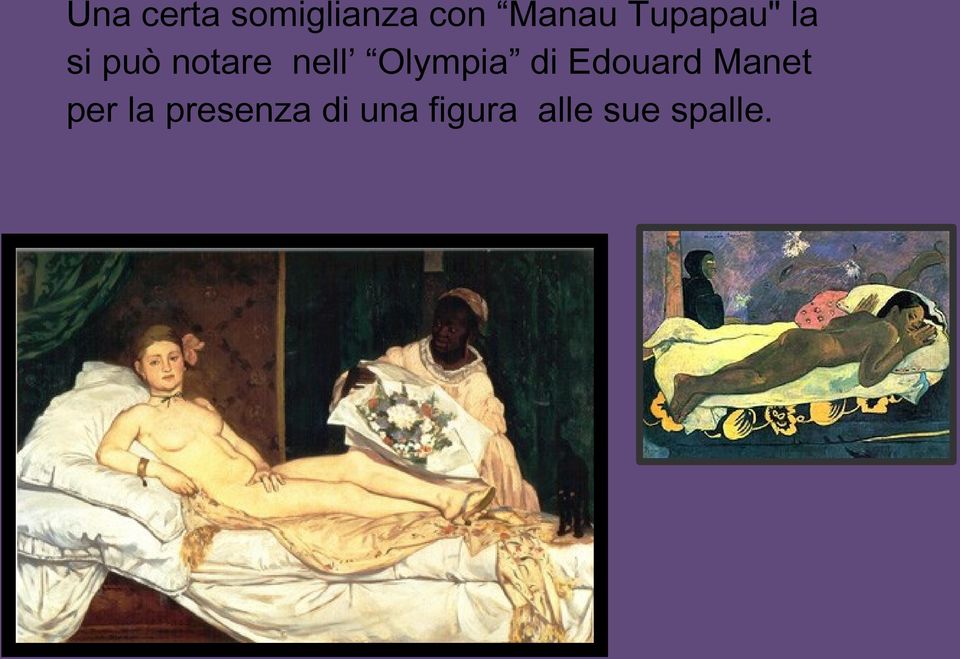 Olympia di Edouard Manet per la