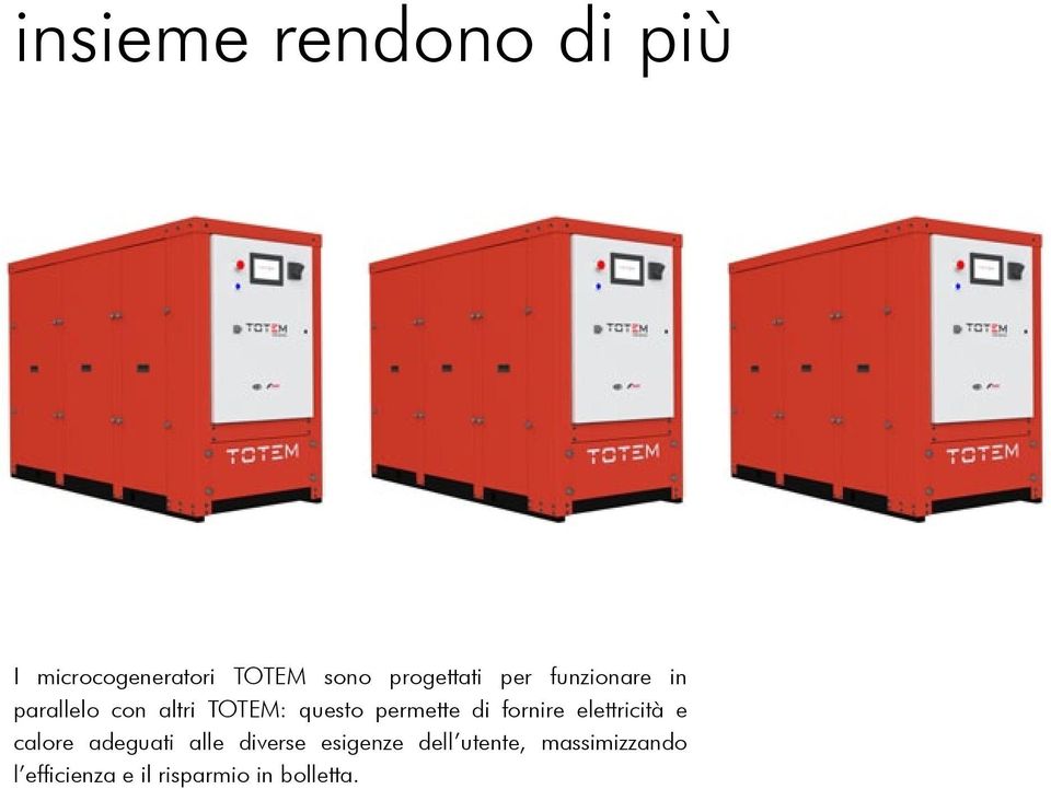 permette di fornire elettricità e calore adeguati alle diverse