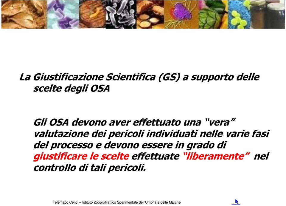 devono essere in grado di giustificare le scelte effettuate liberamente nel controllo di