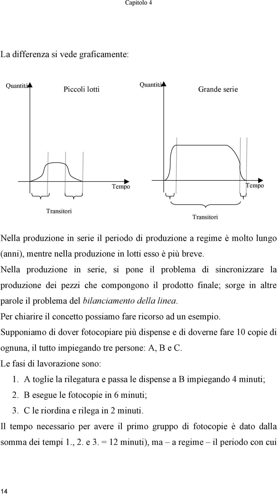 Nella produzione in serie, si pone il problema di sincronizzare la produzione dei pezzi che compongono il prodotto finale; sorge in altre parole il problema del bilanciamento della linea.