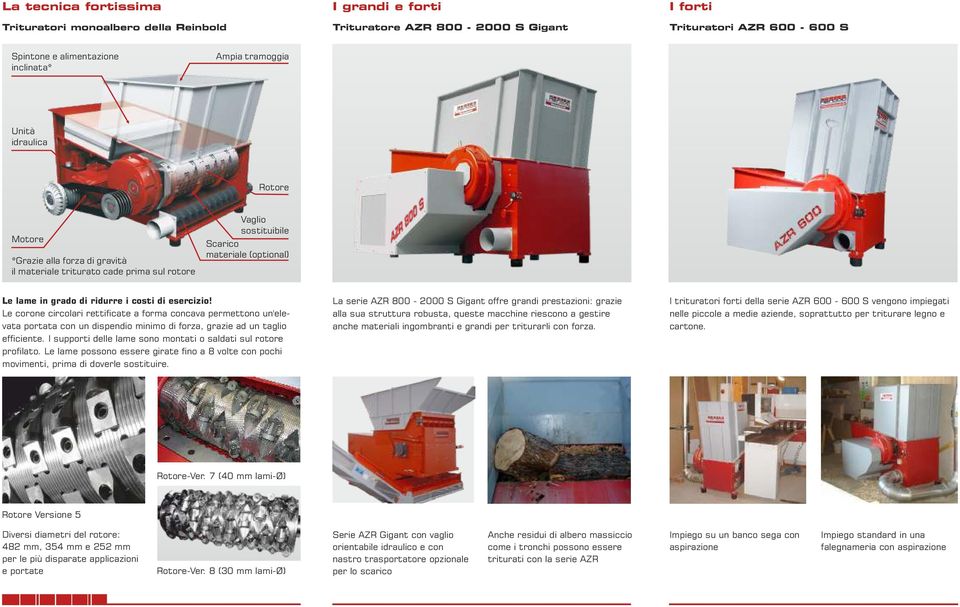 esercizio! Le corone circolari rettificate a forma concava permettono un'elevata portata con un dispendio minimo di forza, grazie ad un taglio efficiente.