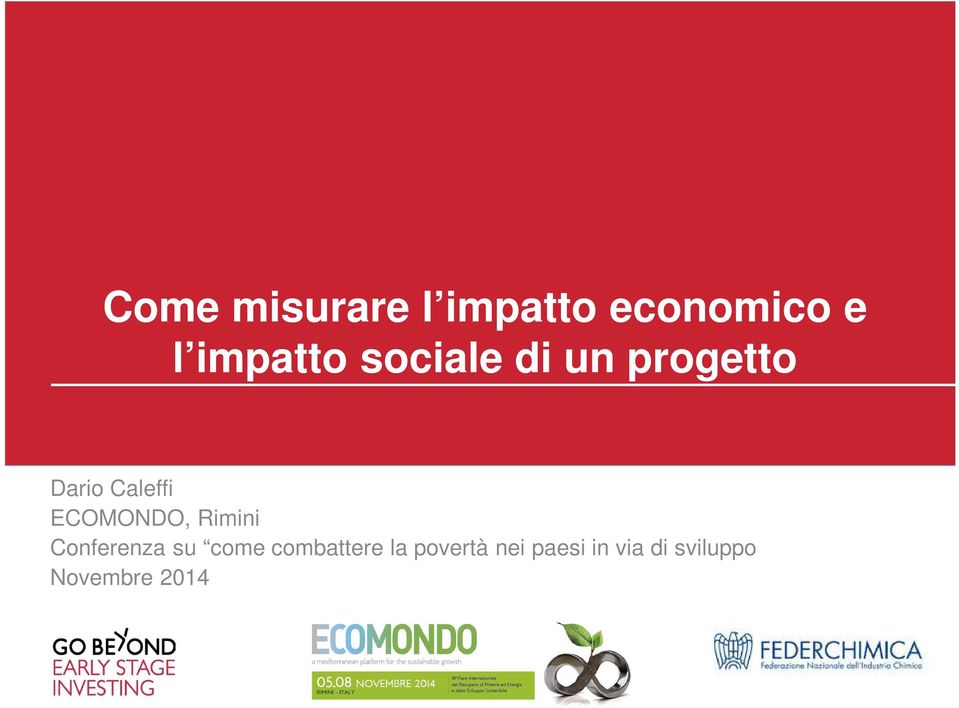 ECOMONDO, Rimini Conferenza su come