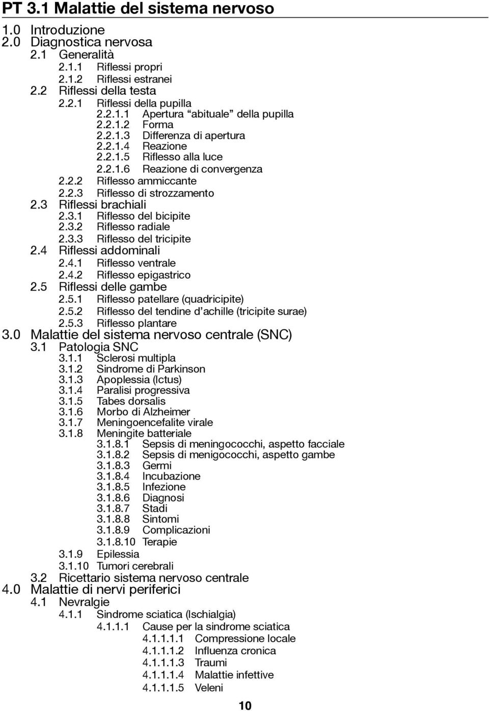 3 Riflessi brachiali 2.3.1 Riflesso del bicipite 2.3.2 Riflesso radiale 2.3.3 Riflesso del tricipite 2.4 Riflessi addominali 2.4.1 Riflesso ventrale 2.4.2 Riflesso epigastrico 2.