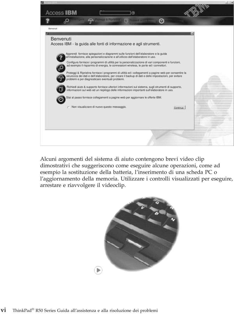 Configura fornisce i programmi di utilità per la personalizzazione di vari componenti e funzioni, ad esempio il risparmio di energia, le connessioni wireless, le porte ed i connettori.