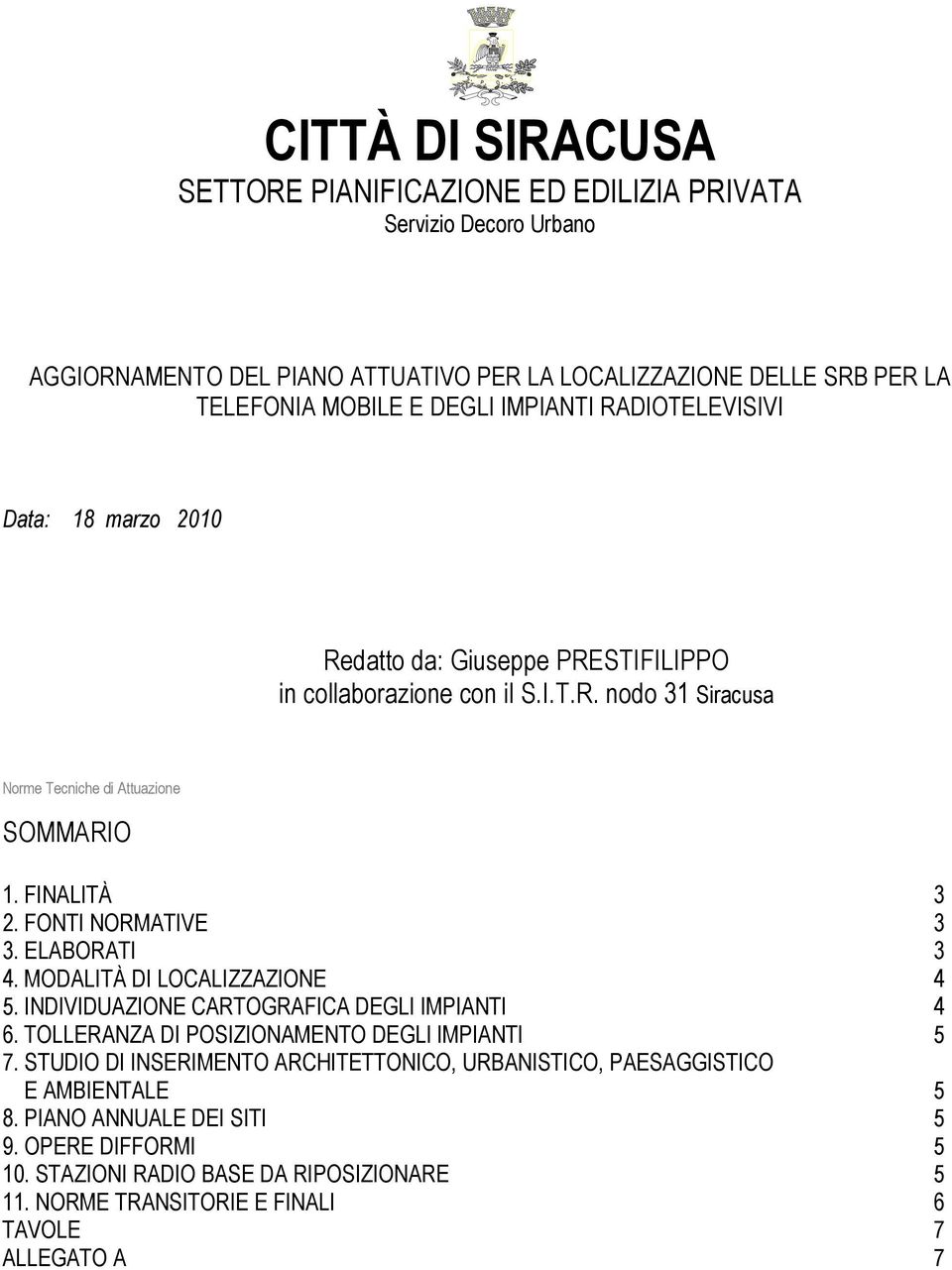 TTORE PIANIFICAZIONE ED EDILIZIA PRIVATA Se