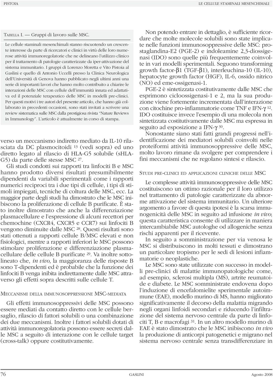 clinico per il trattamento di patologie caratterizzate da iper-attivazione del sistema immunitario.