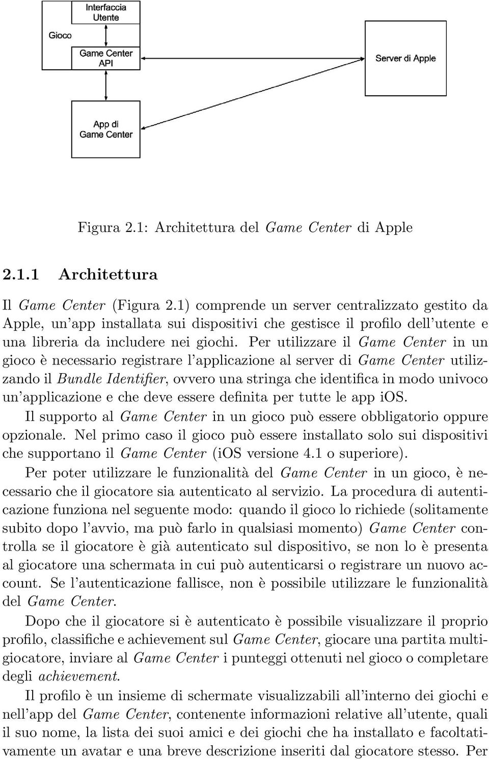 Per utilizzare il Game Center in un gioco è necessario registrare l applicazione al server di Game Center utilizzando il Bundle Identifier, ovvero una stringa che identifica in modo univoco un