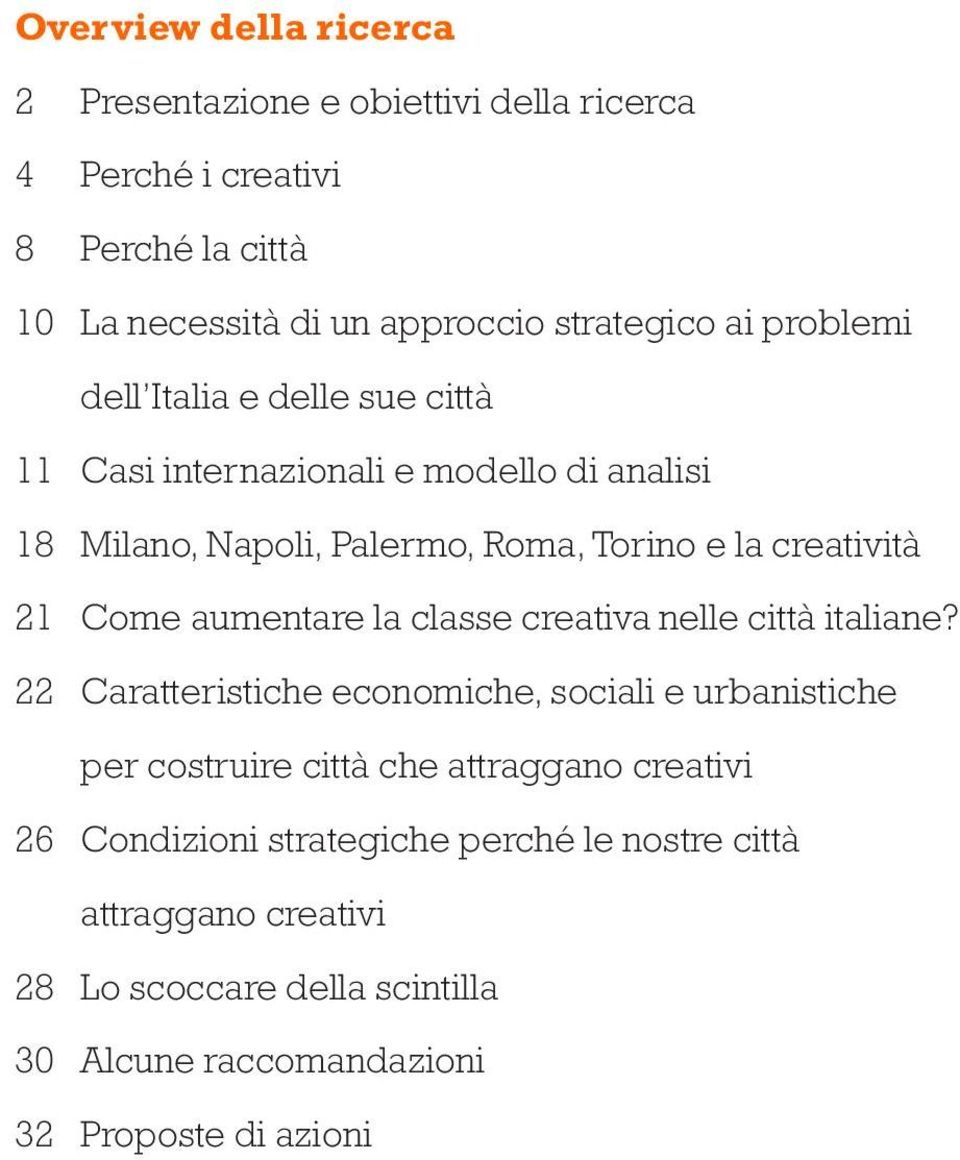 aumentare la classe creativa nelle città italiane?