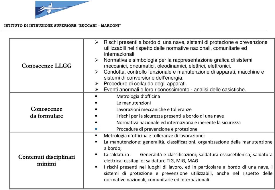 Condotta, controllo funzionale e manutenzione di apparati, macchine e sistemi di conversione dell energia. Procedure di collaudo degli apparati.