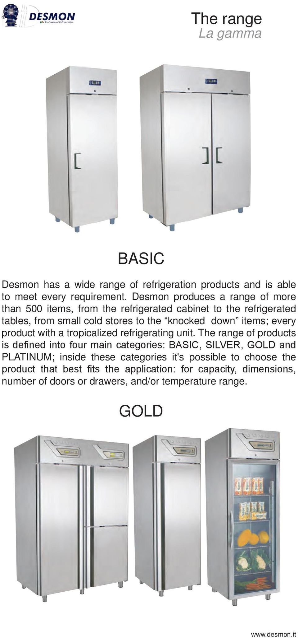 items; every product with a tropicalized refrigerating unit.