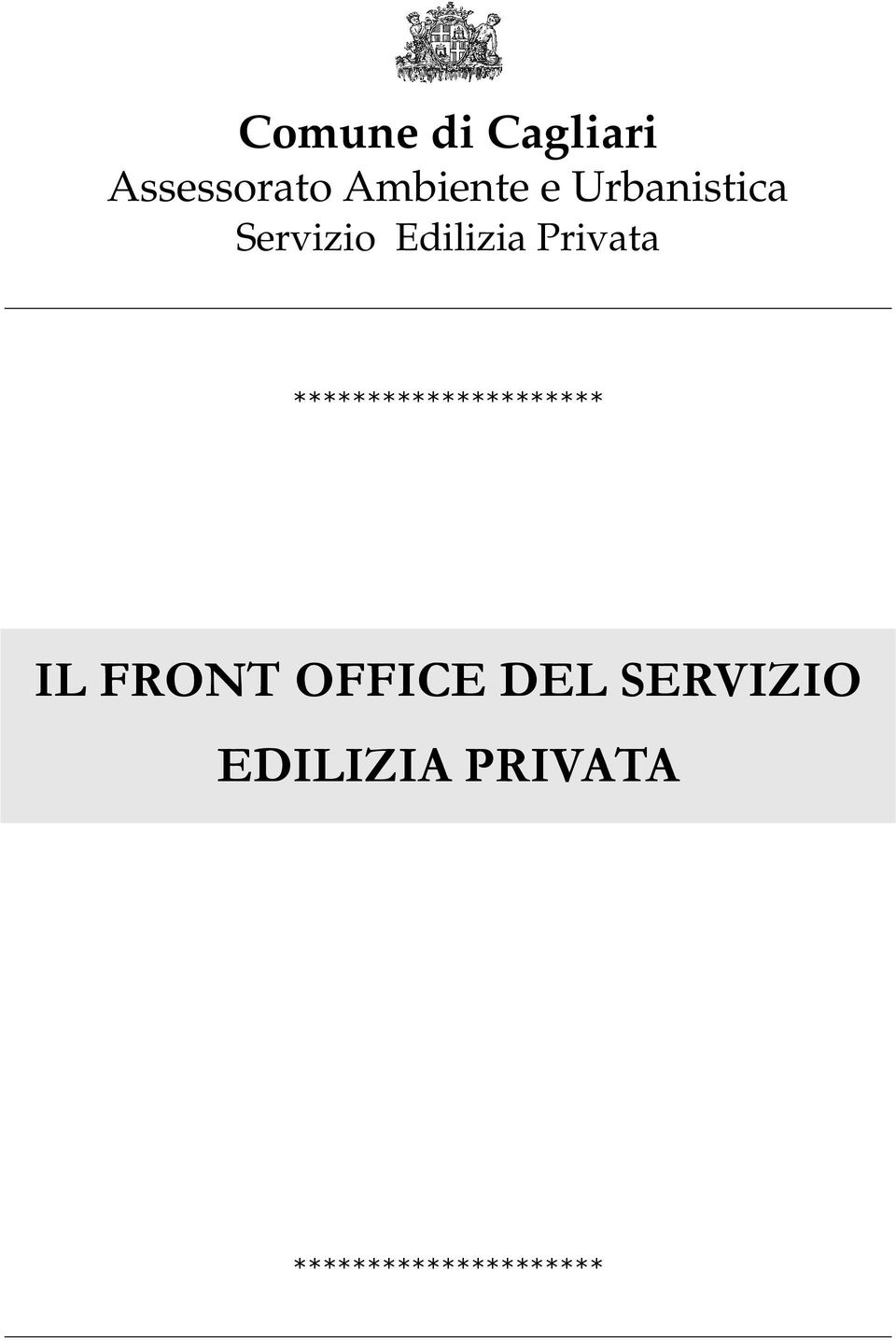 ********************* IL FRONT OFFICE DEL