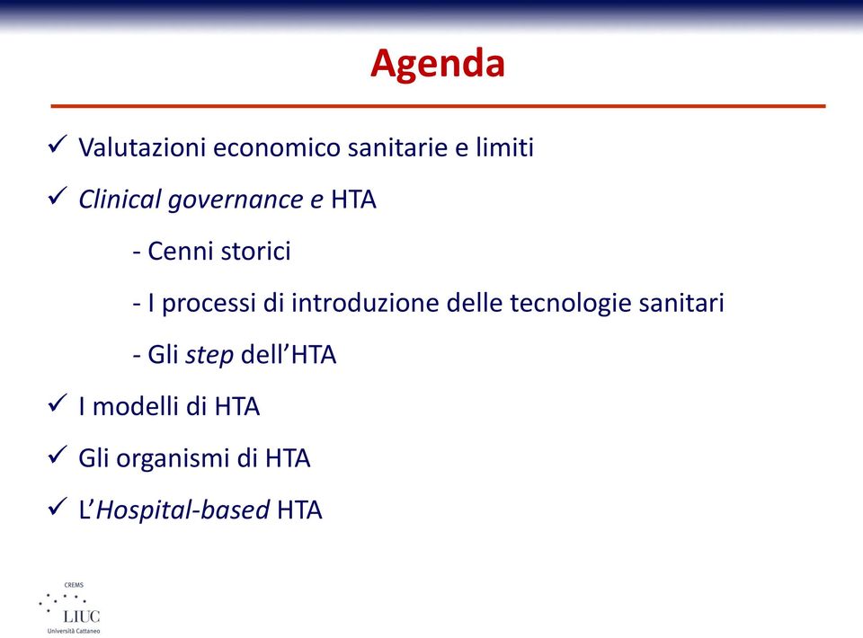 di introduzione delle tecnologie sanitari - Gli step