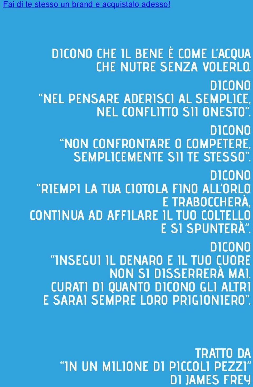 Dicono non confrontare o competere, semplicemente sii te stesso.