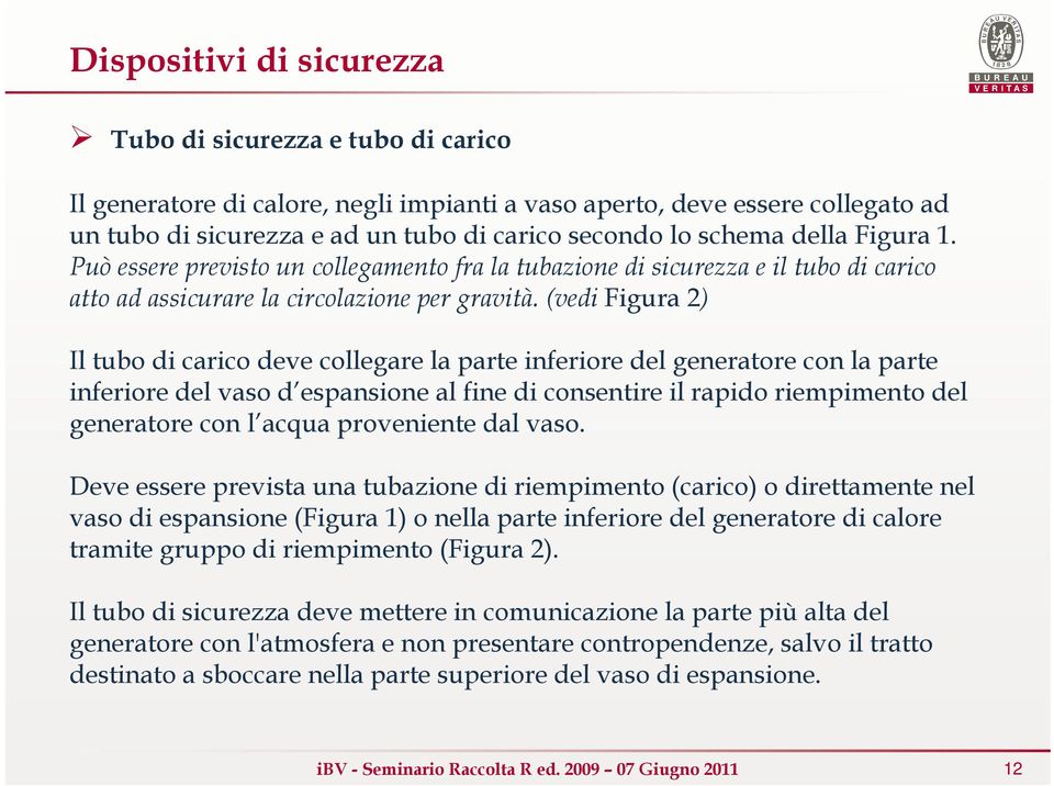 (vedi Figura 2) Il tubo di carico deve collegare la parte inferiore del generatore con la parte inferiore del vaso d espansione al fine di consentire il rapido riempimento del generatore con l acqua