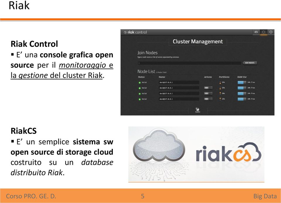 RiakCS E un semplice sistema sw open source di storage