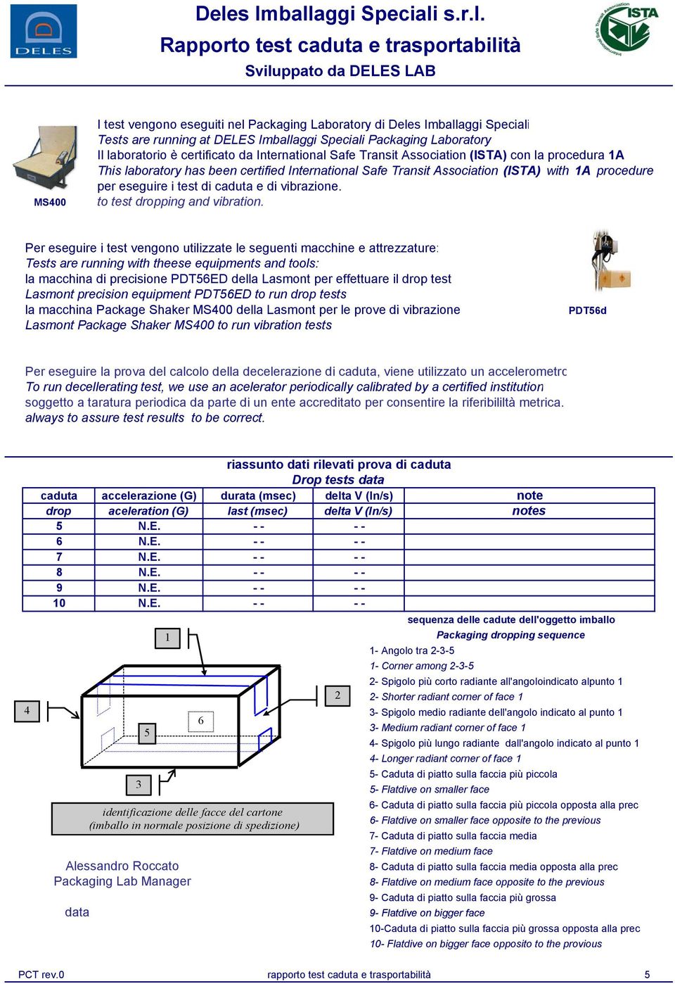 to test dropping and vibration.