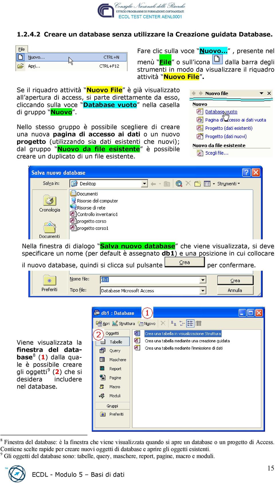 Nello stesso gruppo è possibile scegliere di creare una nuova pagina di accesso ai dati o un nuovo progetto (utilizzando sia dati esistenti che nuovi); dal gruppo Nuovo da file esistente è possibile