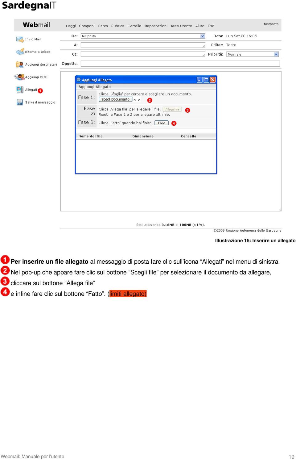 Nel pop-up che appare fare clic sul bottone Scegli file per selezionare il documento da