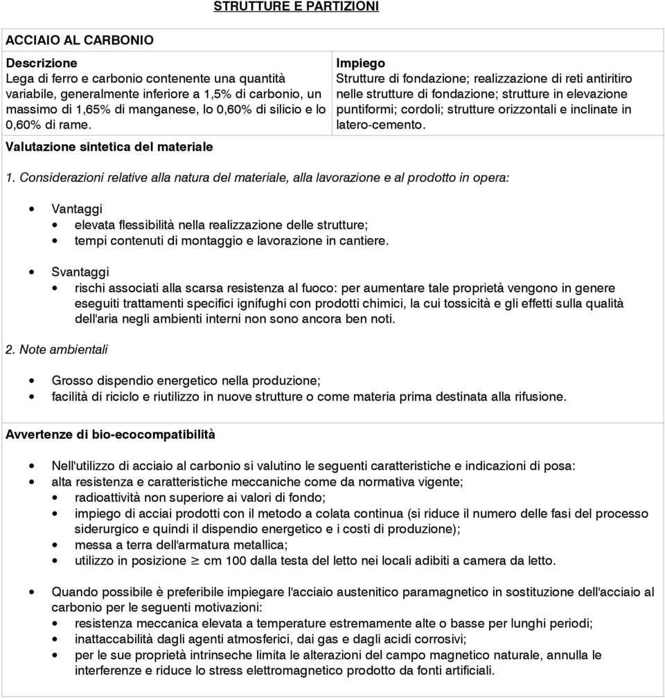 Strutture di fondazione; realizzazione di reti antiritiro nelle strutture di fondazione; strutture in elevazione puntiformi; cordoli; strutture orizzontali e inclinate in latero-cemento.