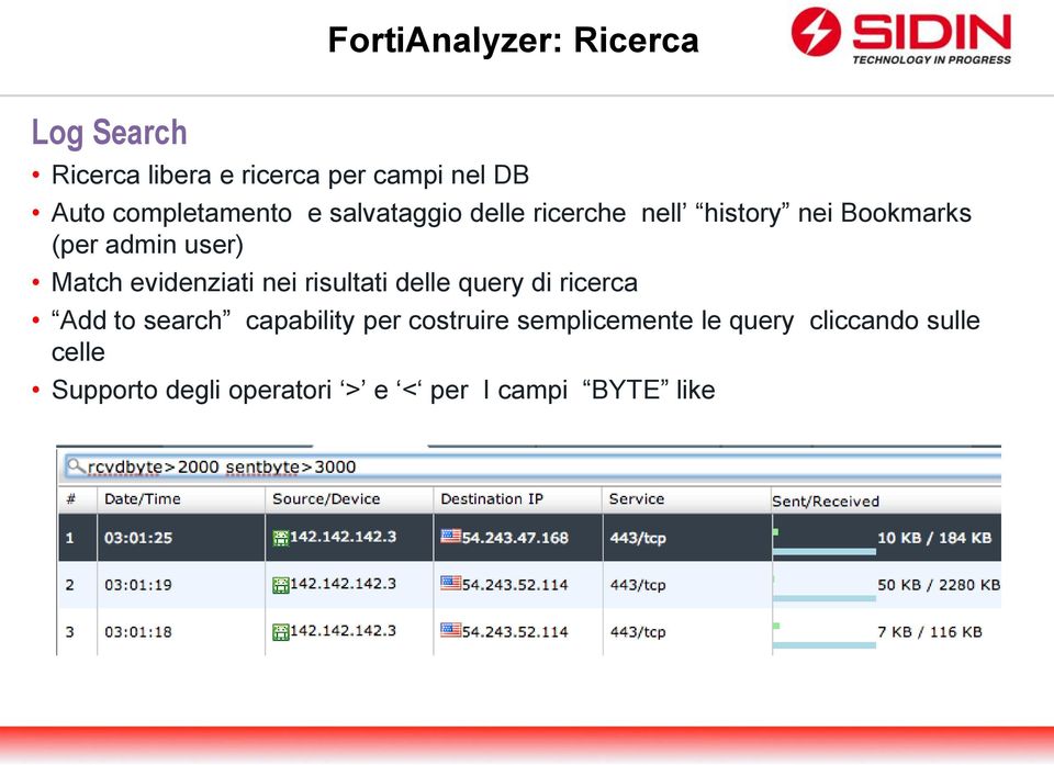 Match evidenziati nei risultati delle query di ricerca Add to search capability per