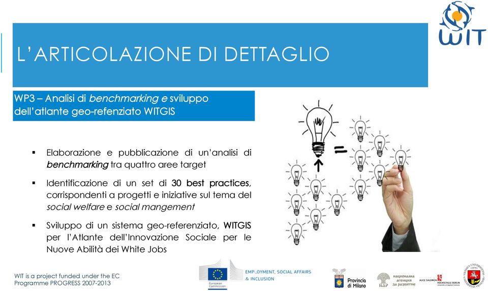 di 30 best practices, corrispondenti a progetti e iniziative sul tema del social welfare e social mangement