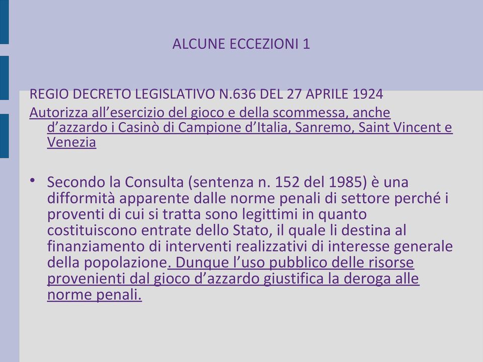 Venezia Secondo la Consulta (sentenza n.