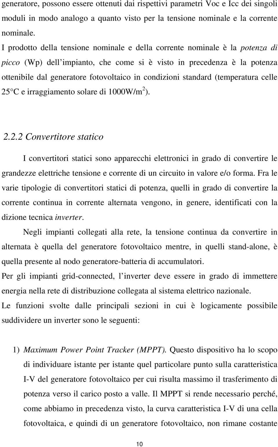 condizioni standard (temperatura celle 25