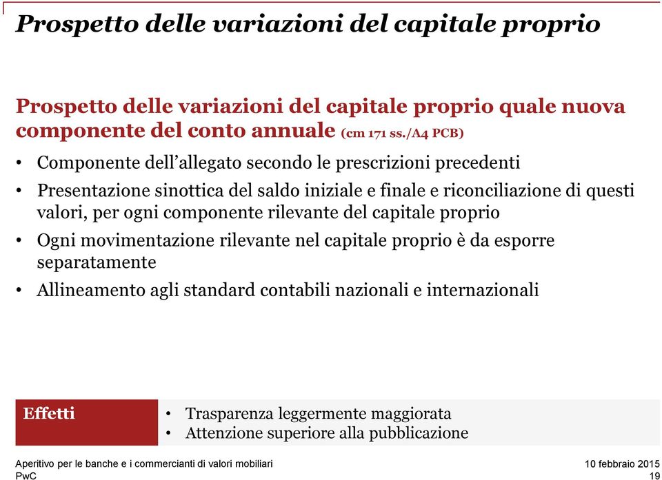 questi valori, per ogni componente rilevante del capitale proprio Ogni movimentazione rilevante nel capitale proprio è da esporre separatamente