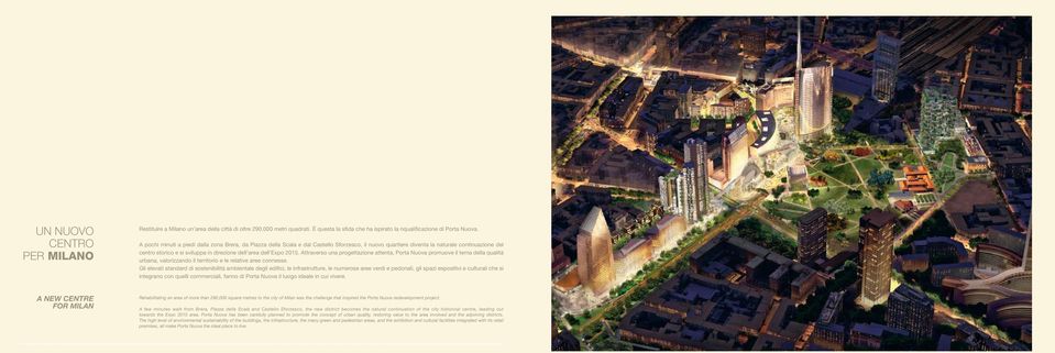 dell Expo 2015. Attraverso una progettazione attenta, Porta Nuova promuove il tema della qualità urbana, valorizzando il territorio e le relative aree connesse.