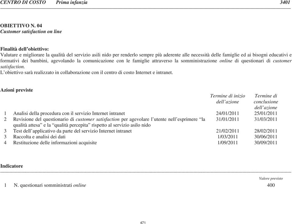 educativi e formativi dei bambini, agevolando la comunicazione con le famiglie attraverso la somministrazione online di questionari di customer satisfaction.