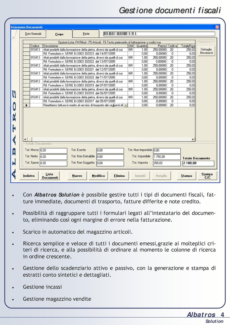 Scarico in automatico del magazzino articoli.