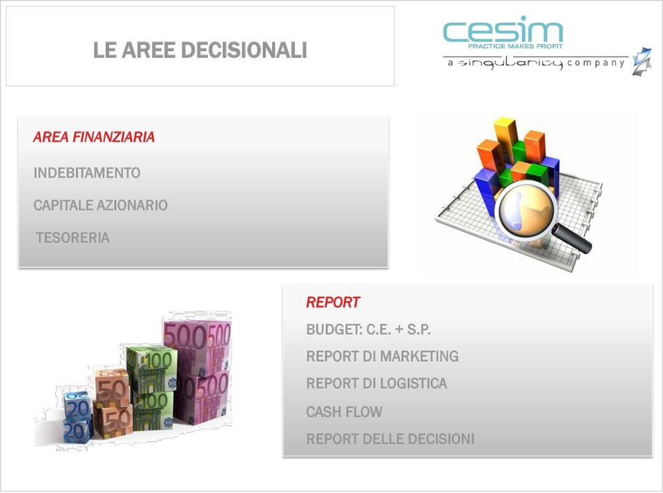 REPORT BUDGET: C.E. + S.P. REPORT DI