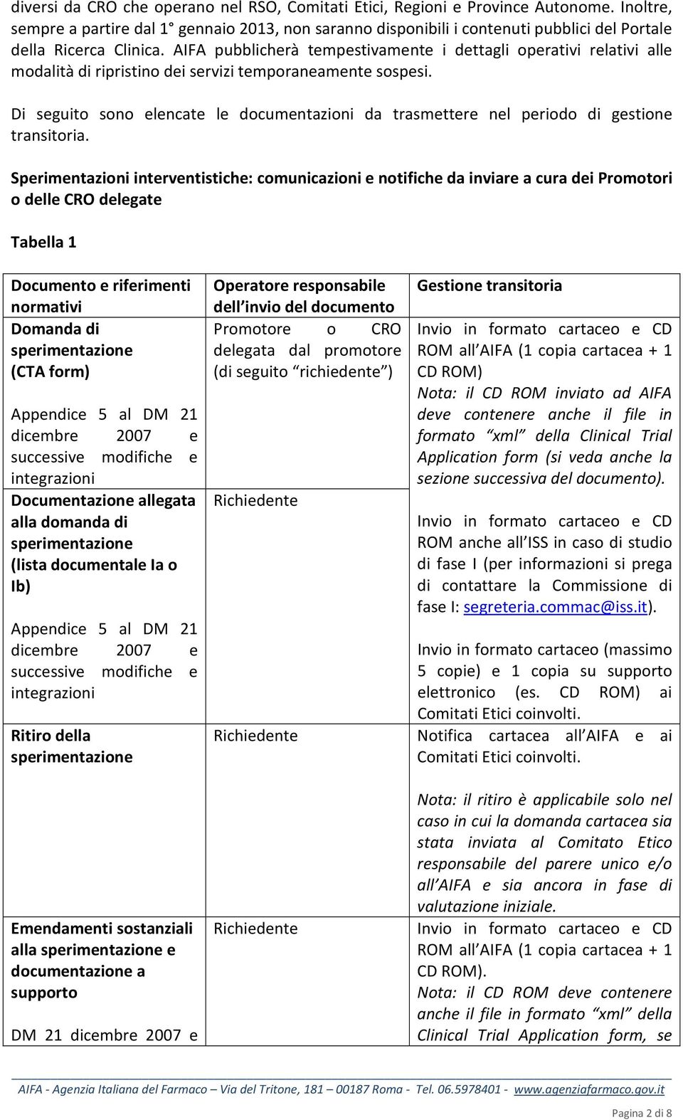 AIFA pubblicherà tempestivamente i dettagli operativi relativi alle modalità di ripristino dei servizi temporaneamente sospesi.