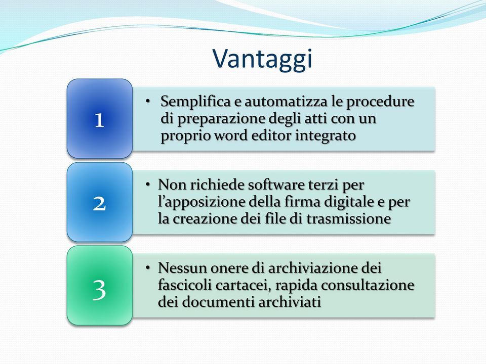 della firma digitale e per la creazione dei file di trasmissione 3 Nessun onere