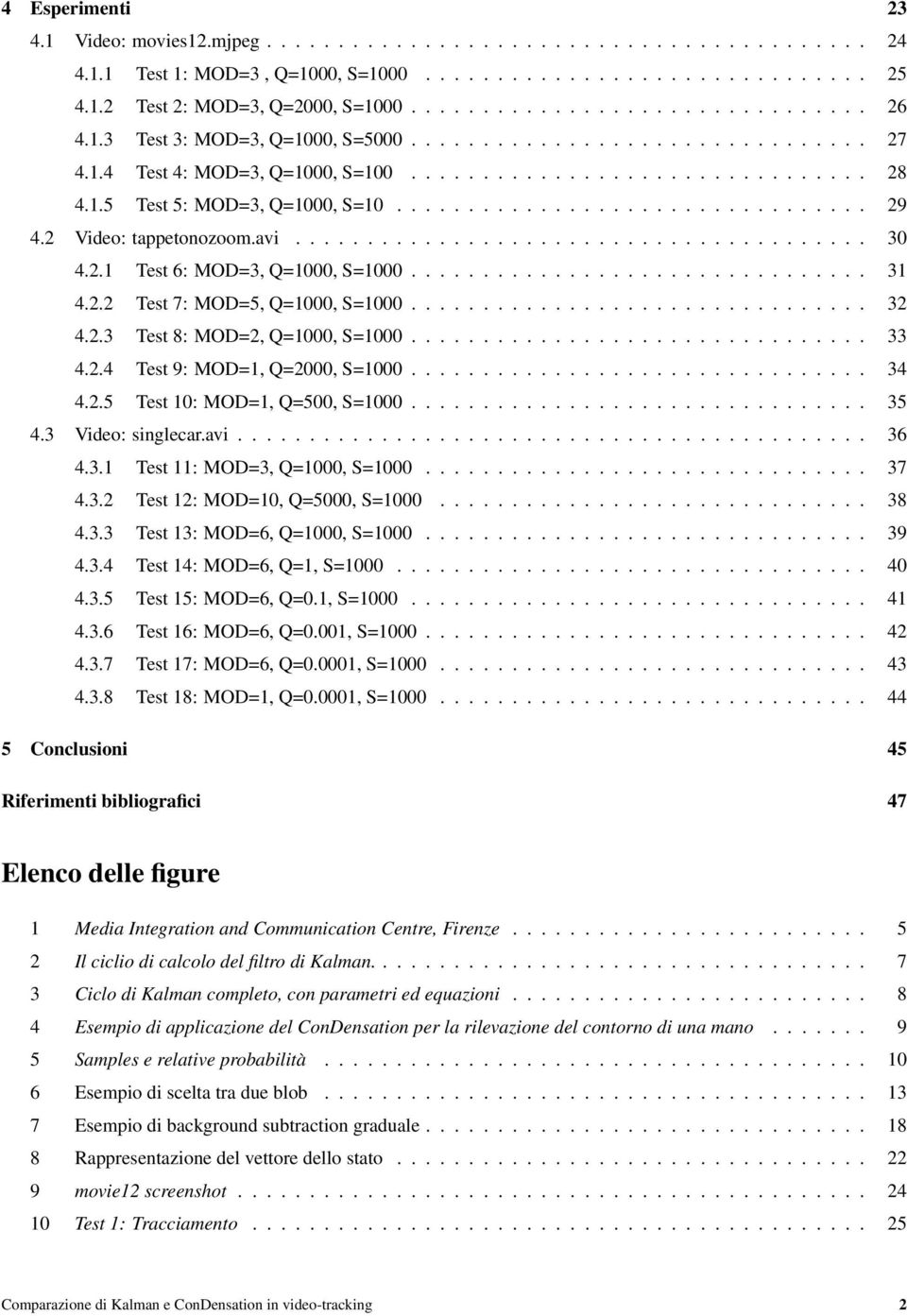 2 Video: tappetonozoom.avi........................................ 30 4.2.1 Test 6: MOD=3, Q=1000, S=1000................................ 31 4.2.2 Test 7: MOD=5, Q=1000, S=1000................................ 32 4.