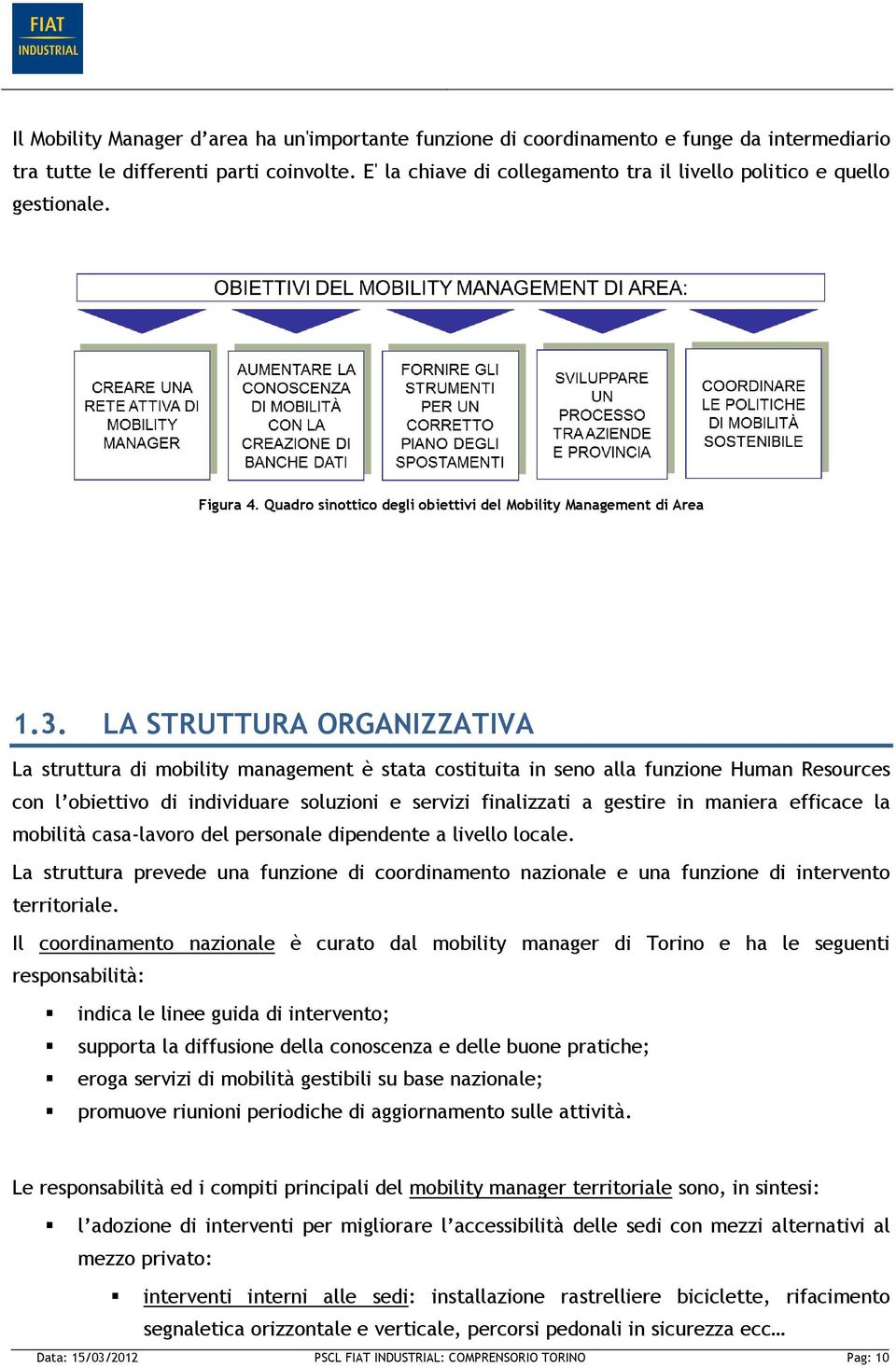 LA STRUTTURA ORGANIZZATIVA La struttura di mobility management è stata costituita in seno alla funzione Human Resources con l obiettivo di individuare soluzioni e servizi finalizzati a gestire in