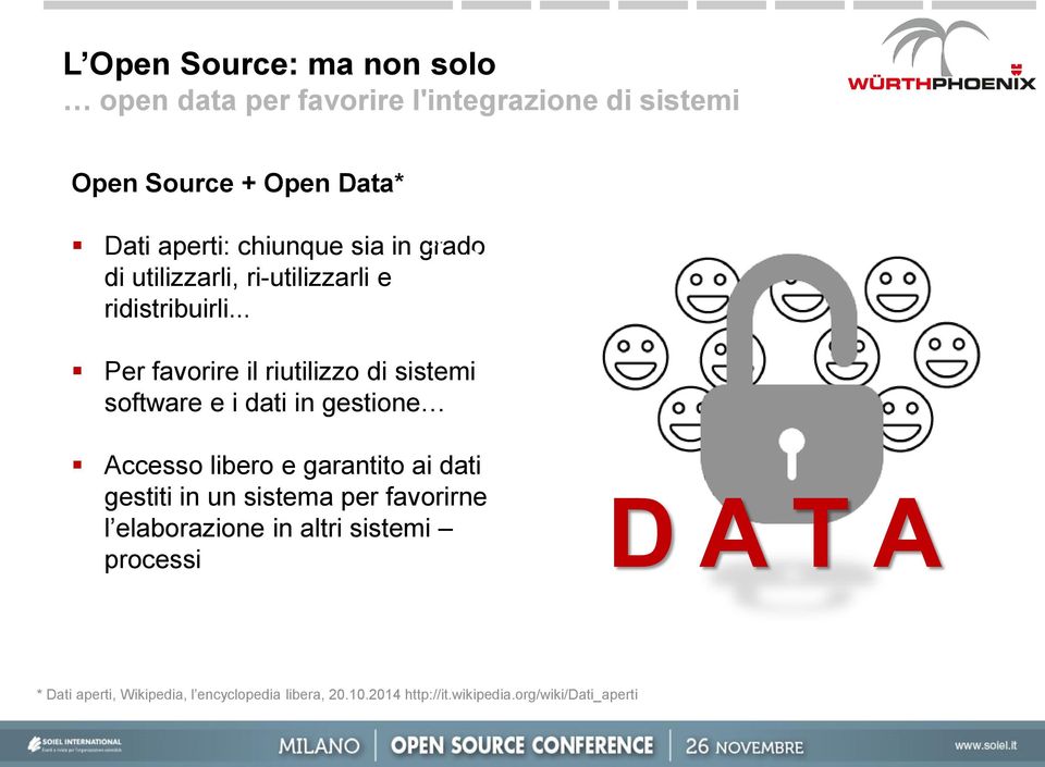 .. Per favorire il riutilizzo di sistemi software e i dati in gestione Zona di rischio Accesso libero e garantito ai dati