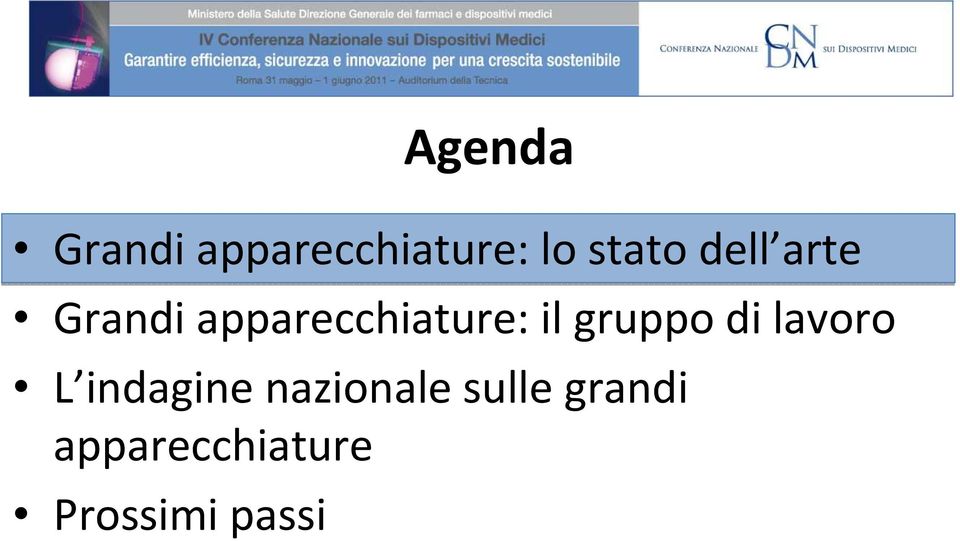 gruppo di lavoro L indagine nazionale