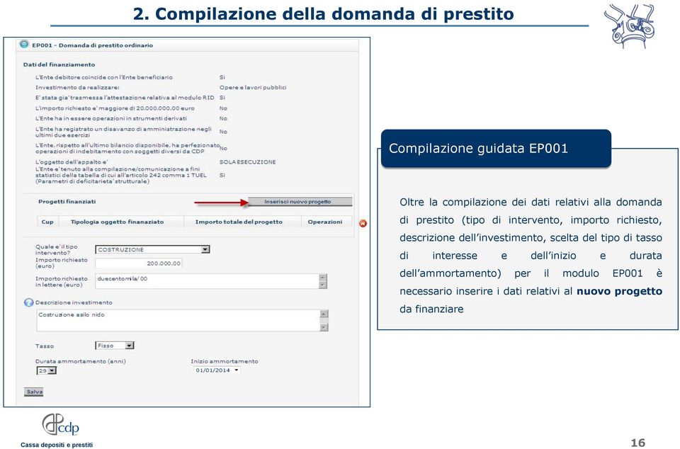 dell investimento, scelta del tipo di tasso di interesse e dell inizio e durata dell