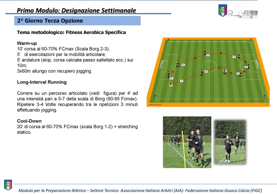 ad una intensità pari a 5-7 della scala di Borg (90-95 Fcmax).