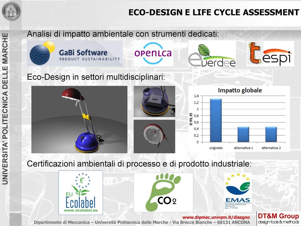 Eco-Design in settori multidisciplinari: