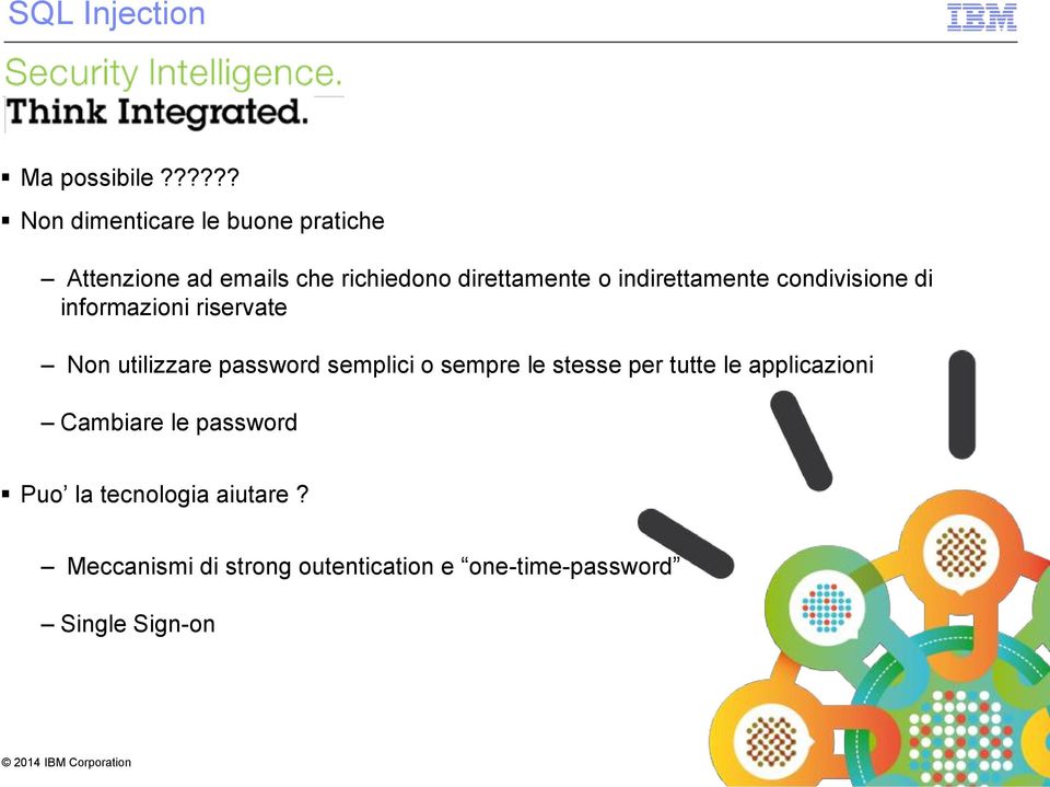 indirettamente condivisione di informazioni riservate Non utilizzare password semplici o