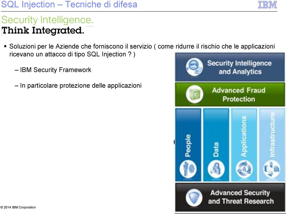 applicazioni ricevano un attacco di tipo SQL Injection?