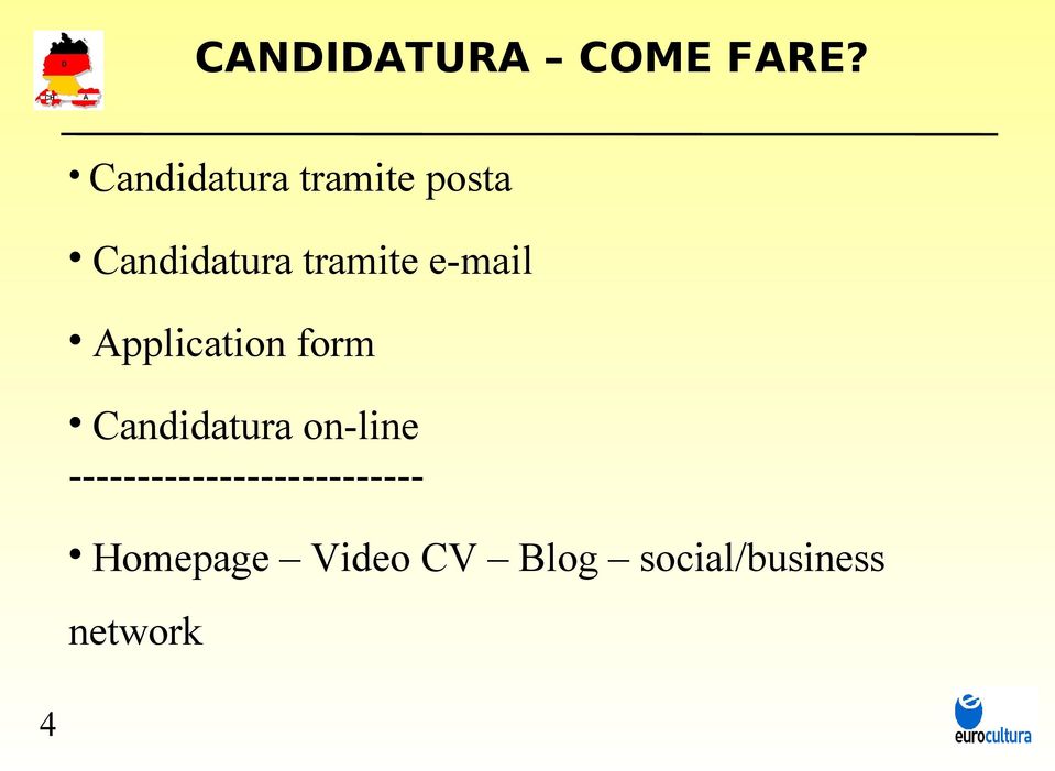 e-mail Application form Candidatura on-line