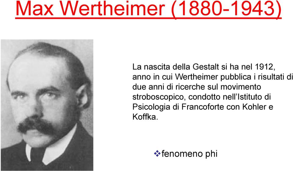 anni di ricerche sul movimento stroboscopico, condotto nell