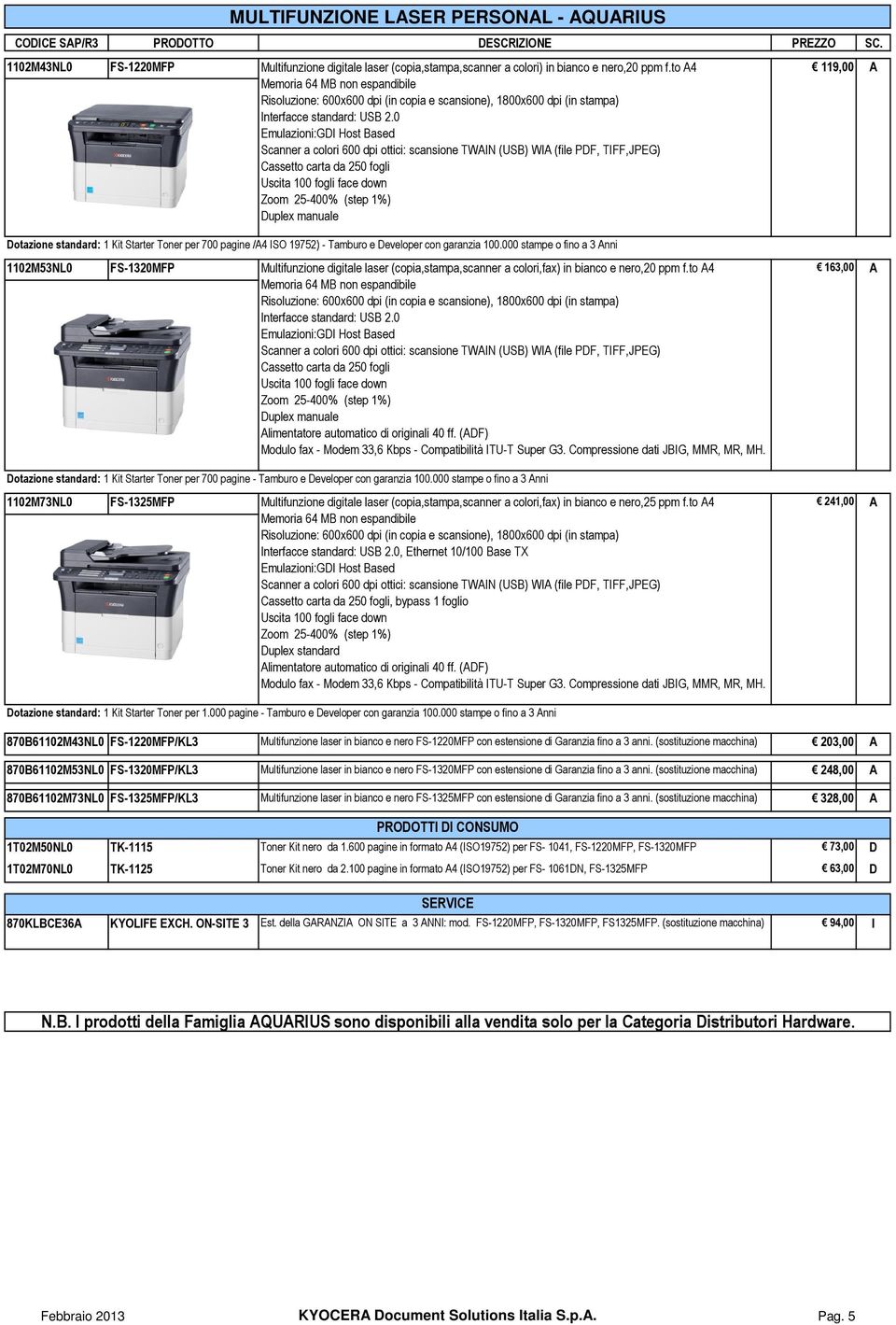 0 Emulazioni:GDI Host Based Scanner a colori 600 dpi ottici: scansione TWAIN (USB) WIA (file PDF, TIFF,JPEG) Cassetto carta da 250 fogli Uscita 100 fogli face down Zoom 25-400% (step 1%) Duplex