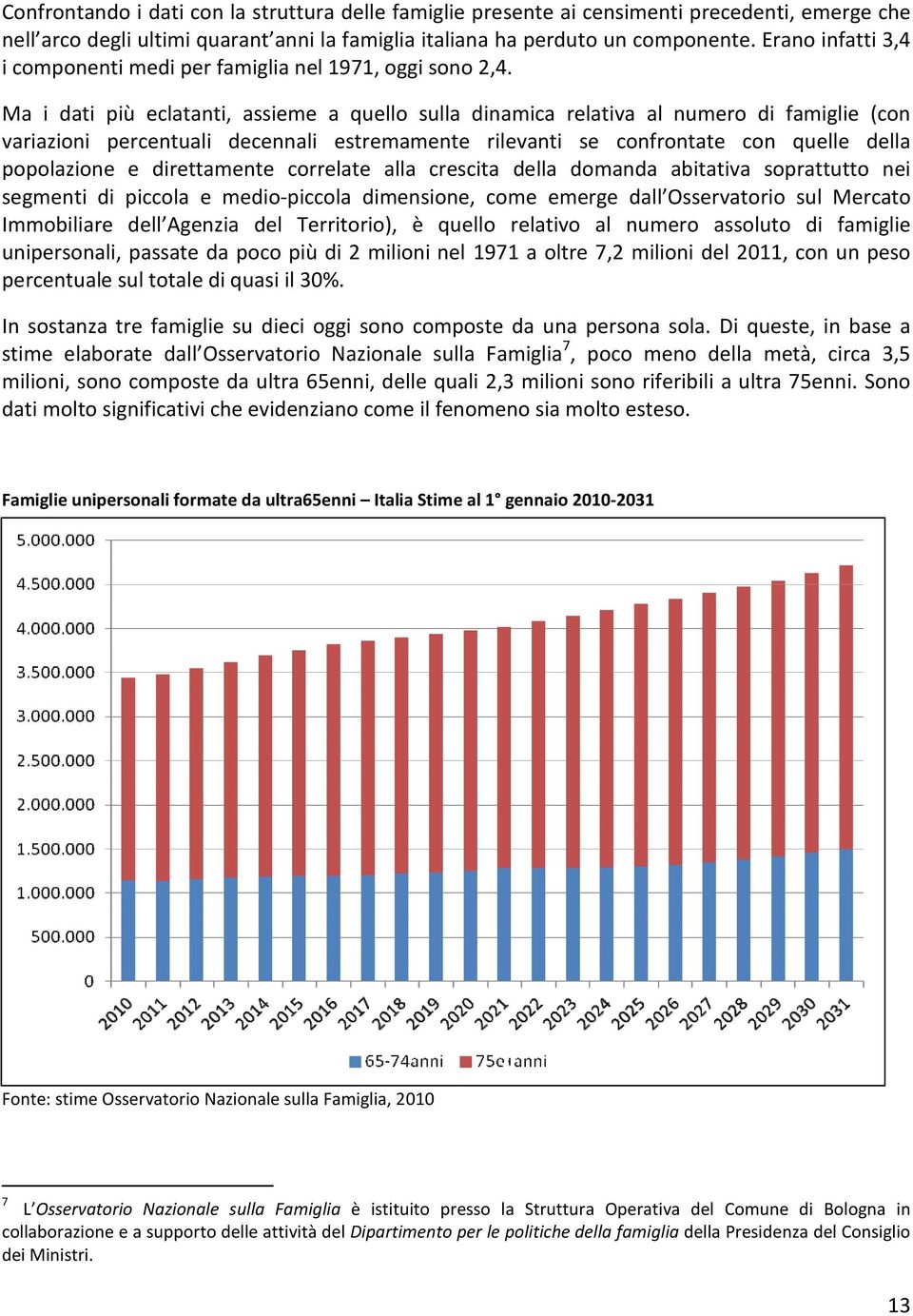 Ma i dati più eclatanti, assieme a quello sulla dinamica relativa al numero di famiglie (con variazioni percentuali decennali estremamente rilevanti se confrontate con quelle della popolazione e