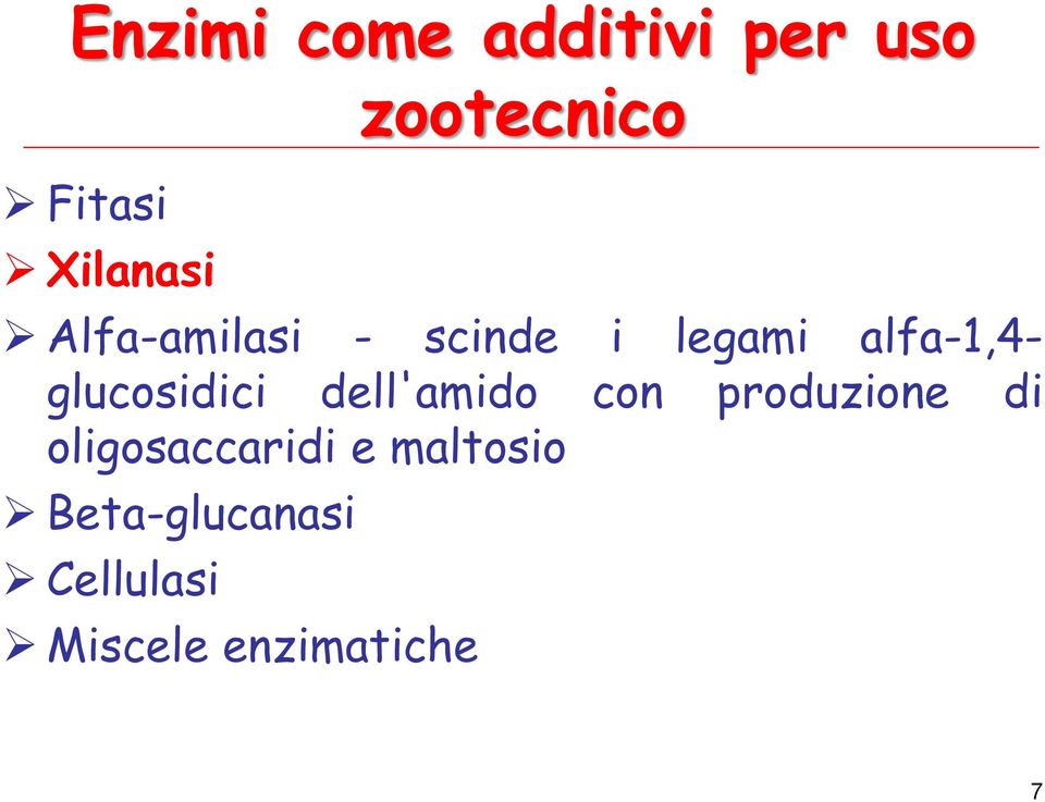 glucosidici dell'amido con produzione di