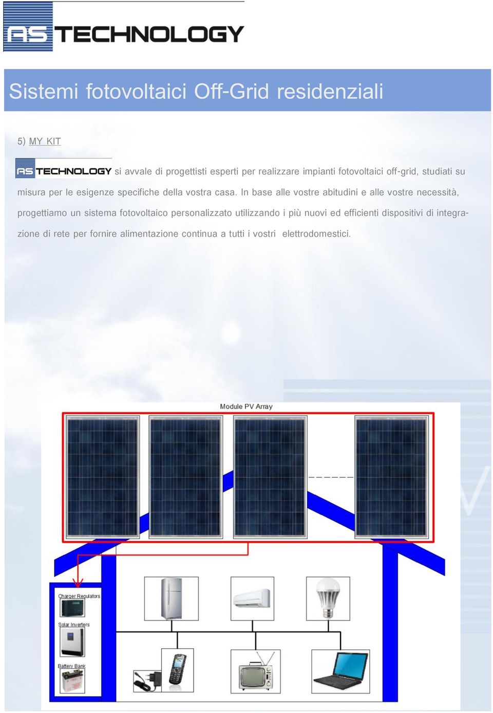 In base alle vostre abitudini e alle vostre necessità, progettiamo un sistema fotovoltaico personalizzato